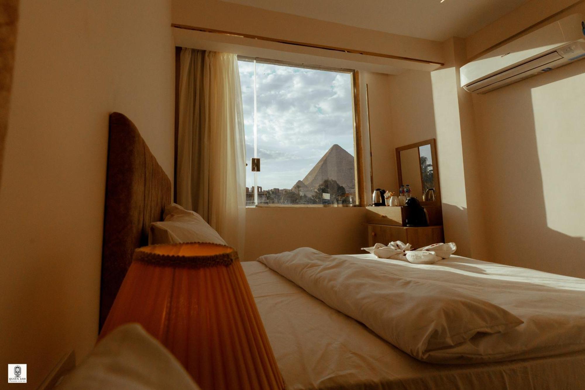 Queen Ash Pyramid View Inn Kafret el-Gabal Kültér fotó